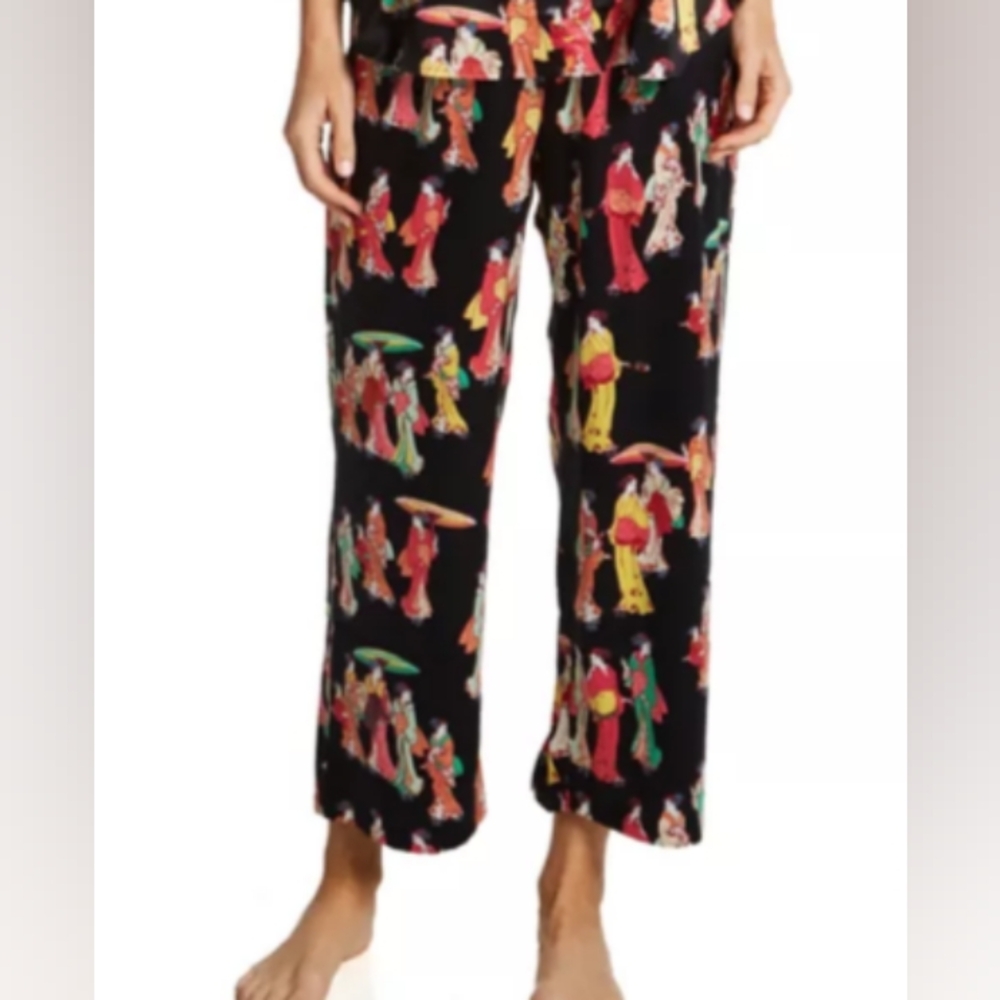 Natori Geisha wide Leg satin pj pants